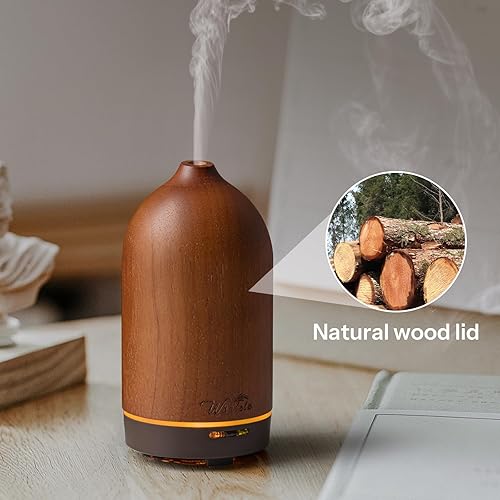 Miniatura 5 de Wanlola Difusor de aceite esencial de madera de 4.1 fl oz, difusor de aceite para un ambiente interior agradable, difusores de aromaterapia para el