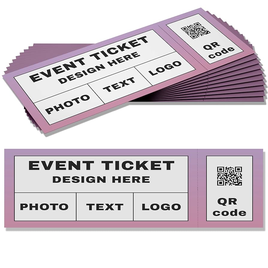 Amazon.com : SOJVV 200 Pcs Custom Tickets for Events