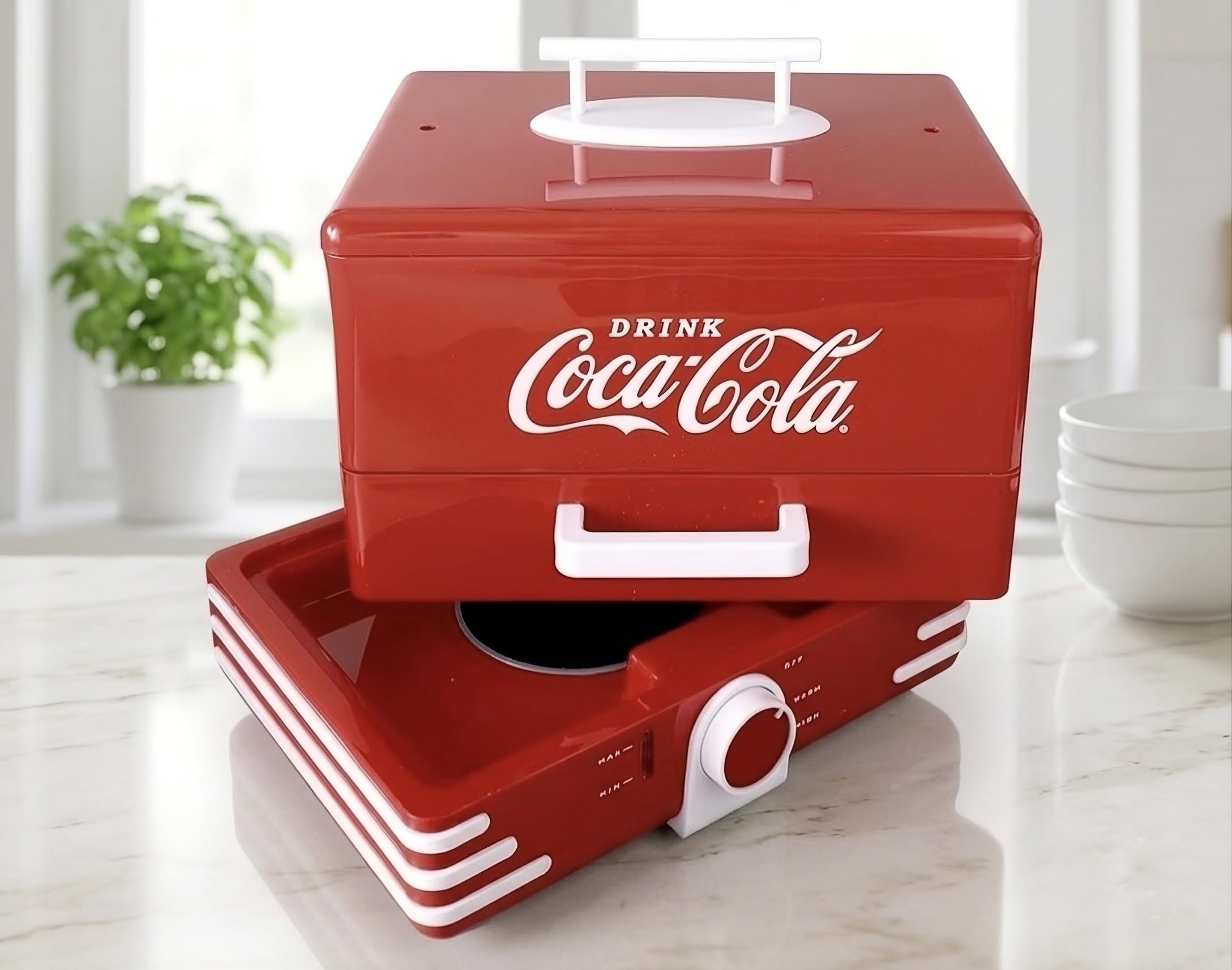 Salco Coca-Cola Hot Dog Maker – Steamer e scalda panini in stile Diner, 24 salsicce hot dog e 12 panini capacità, salsicce, verdure, pesce, gnocchi