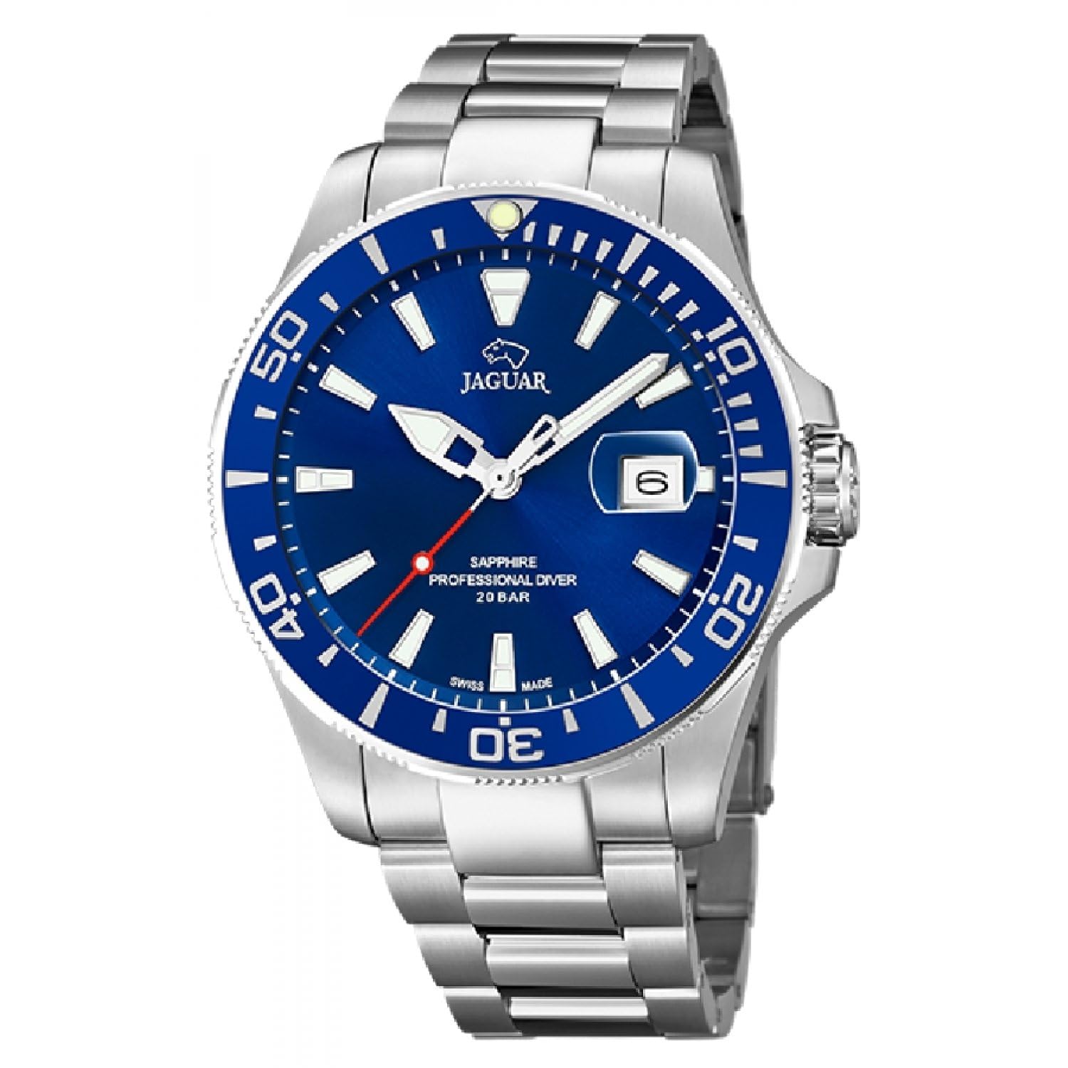 JAGUAR J860/C Executive Collection Watch 43.5 mm Blue with Steel Strap for Men