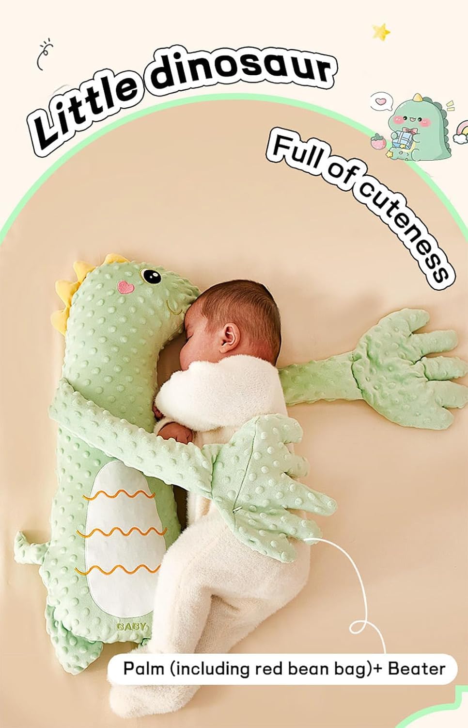 Interactive Electronic Pet Plush Toy, Soothing Plush Gift for Toddlers, Perfect for Birthdays, Mothers, Expectant Mothers, and Pregnant Women (Green Dinosaur)