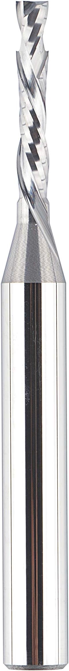 Spiral Router Bits Up&Down Compression Bit 1/8 inch Cutting Diameter, 1/4 inch Shank HRC55 Solid Carbide CNC End Mill for Wood Carving Engraving Grinding