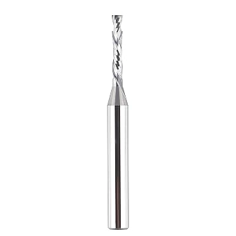 SpeTool Spiral Router Bit, Top and Bottom Compression Bit, 1/8" Cutting Diameter, 1/4" Shank, HRC55 Solid Carbide CNC End Mill, Wood Carving, Engraving, Grinding
