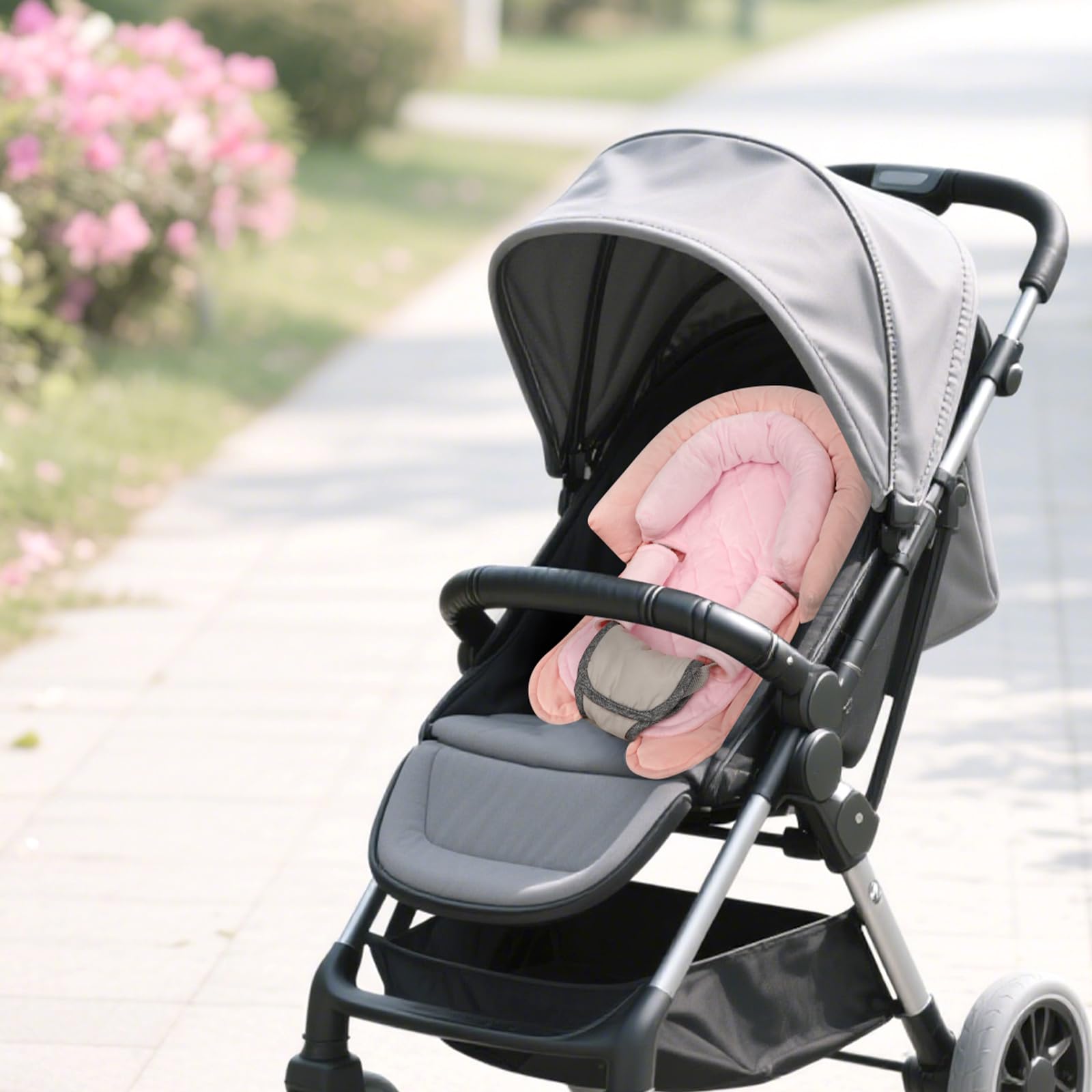 Pea Pod Supoort Coussin de siège auto pour nouveau-né Rose clair