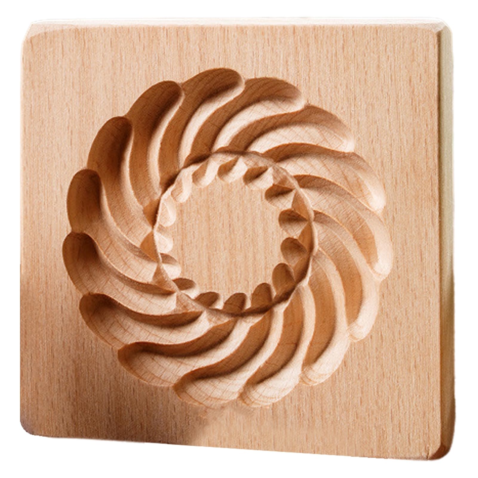 Cortadores de Galletas, Moldes de Madera for Galletas, Galletas, Herramienta de Cocina for Galletas, Textura Transparente 3D, Galletas de Madera DIY for Cocina casera