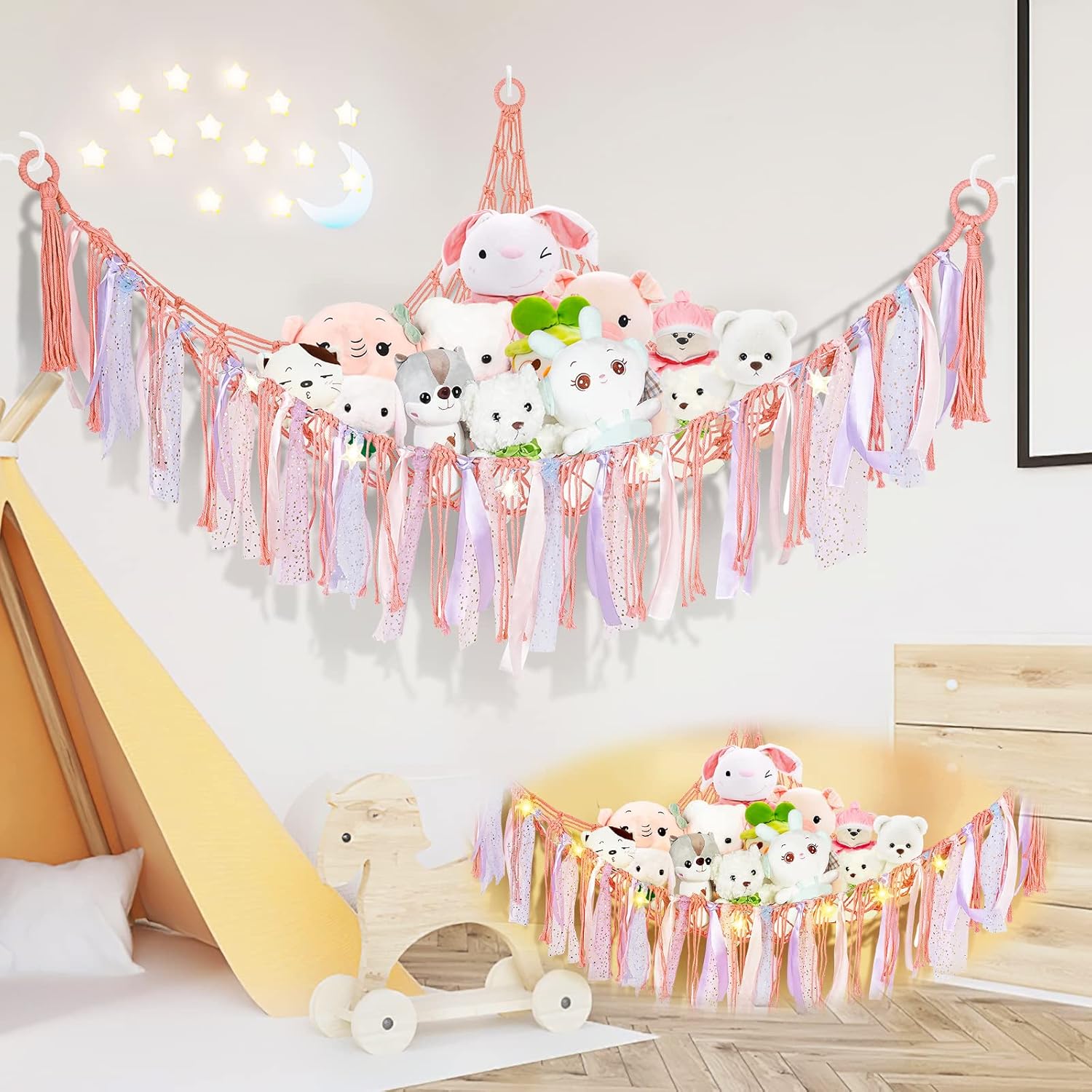 Stuffed Animal Net, Luckits Teddy Hammock Storage Net for Stuffed