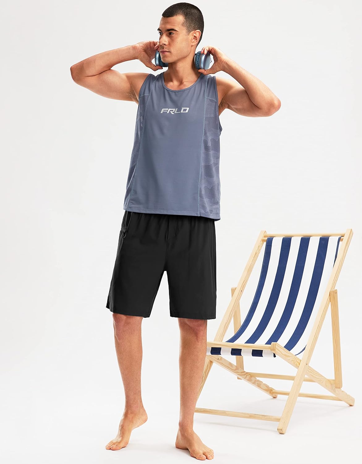 Pinkbomb Men's Swim Trunks with Compression Liner 9 Inch Quick Dry Swimsuit Swimming Swim Board Shorts for Men with Pockets - Image 6