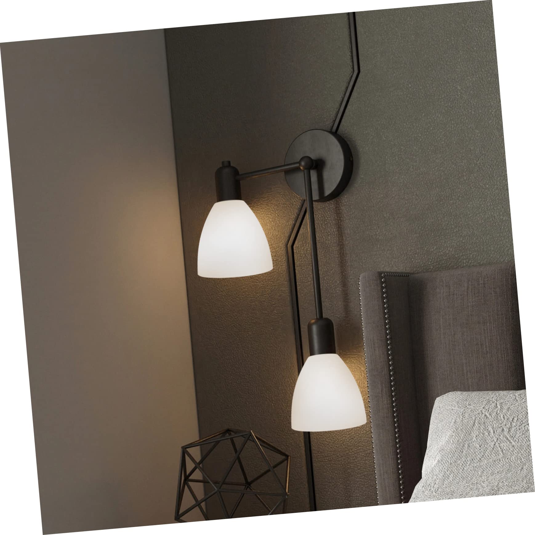 2 Portalampada E27 Con Interruttore | Base Regolabile 360° Per Lampade Da Lettura - Foto 5