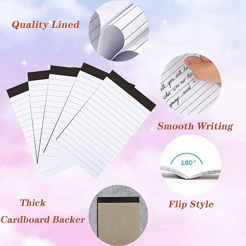 Miniatura 10 de JNOMOW Juego de 13 bloc de notas de bolsillo, incluye soporte de cuero para bloc de notas, paquete de 10 recambios de cuaderno pequeño de 3 x 5