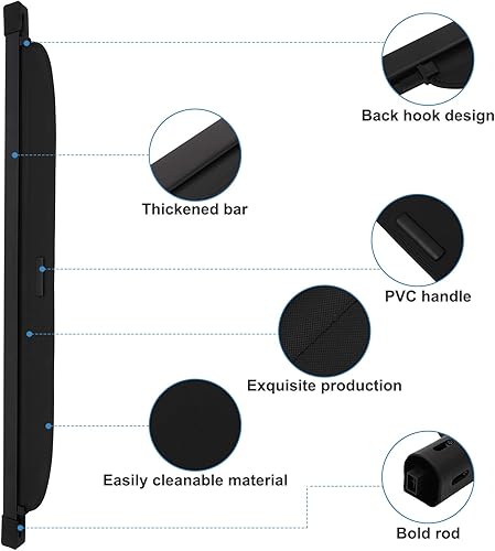 Miniatura 24 de ECCPP Cubierta de carga 2013-2018 para Toyota RAV4 retráctil trasera cubierta de maletero cubierta de seguridad Tonneau