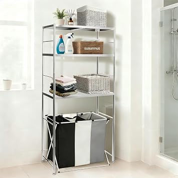 susunnus Stainless Steel Storage Shelf,31.5in-3T,Kitchen,Laundry Room
