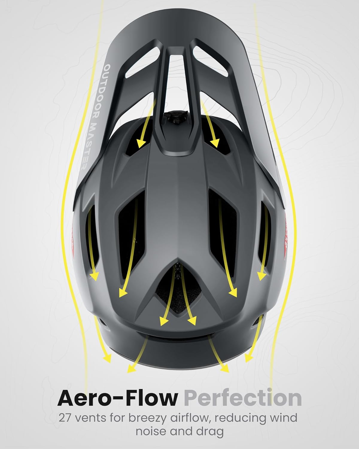 OutdoorMaster MIPS Full Face Mountain Bike Helmet for Men & Women - Two Removable Chin Pad, Ventilation Lightweight - Racing Downhill DH BMX MTB Helmet