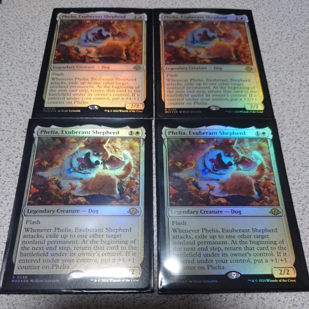4枚セット 溌剌の牧羊犬、フィリア foil 英語 FOIL] 溌剌の牧羊