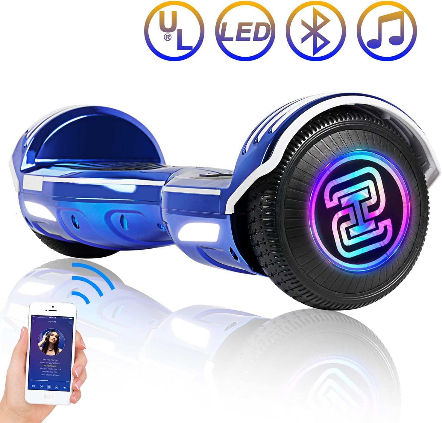 🔥 Flash Sale SISIGAD Hoverboard, Hoverboard for Kids Ages 6-12, 6.5 Two-Wheel Self Balancing Hoverboard with Bluetooth Speaker