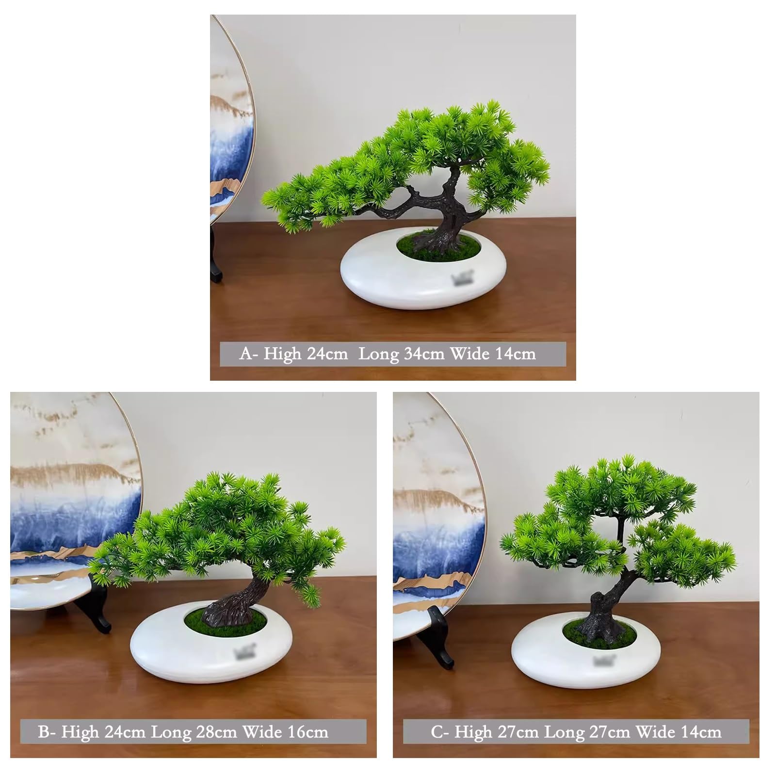 Amazon.com: Fake Plants Simulated Pine Welcoming Pine Arhat Pine False Pine  Living Room Study Decoration Modelling Beauty Fortune Tree Landscape  Decoration Bonsai Tree(C-27x27x14cm) : Grocery & Gourmet Food