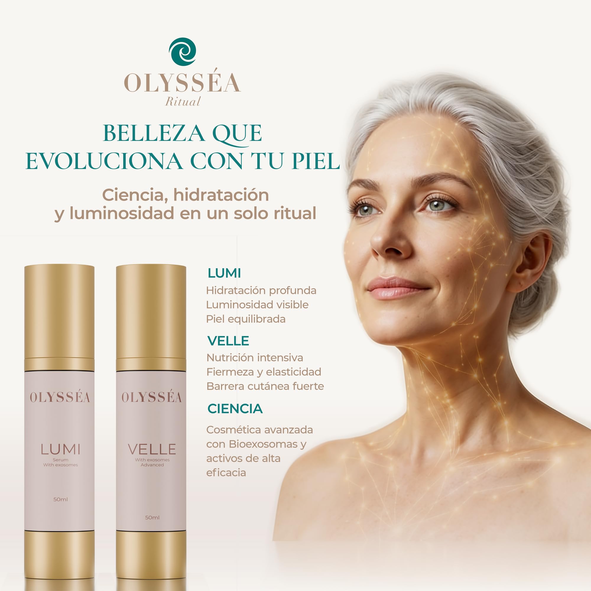 Rutina Diaria Exosomas | Regeneración Celular desde dentro | Acido Hialuronico Serum Facial | Crema Hidratante Facial Mujer | Skin Care Resultados 60 Días | Piel Luminosa y Elastica