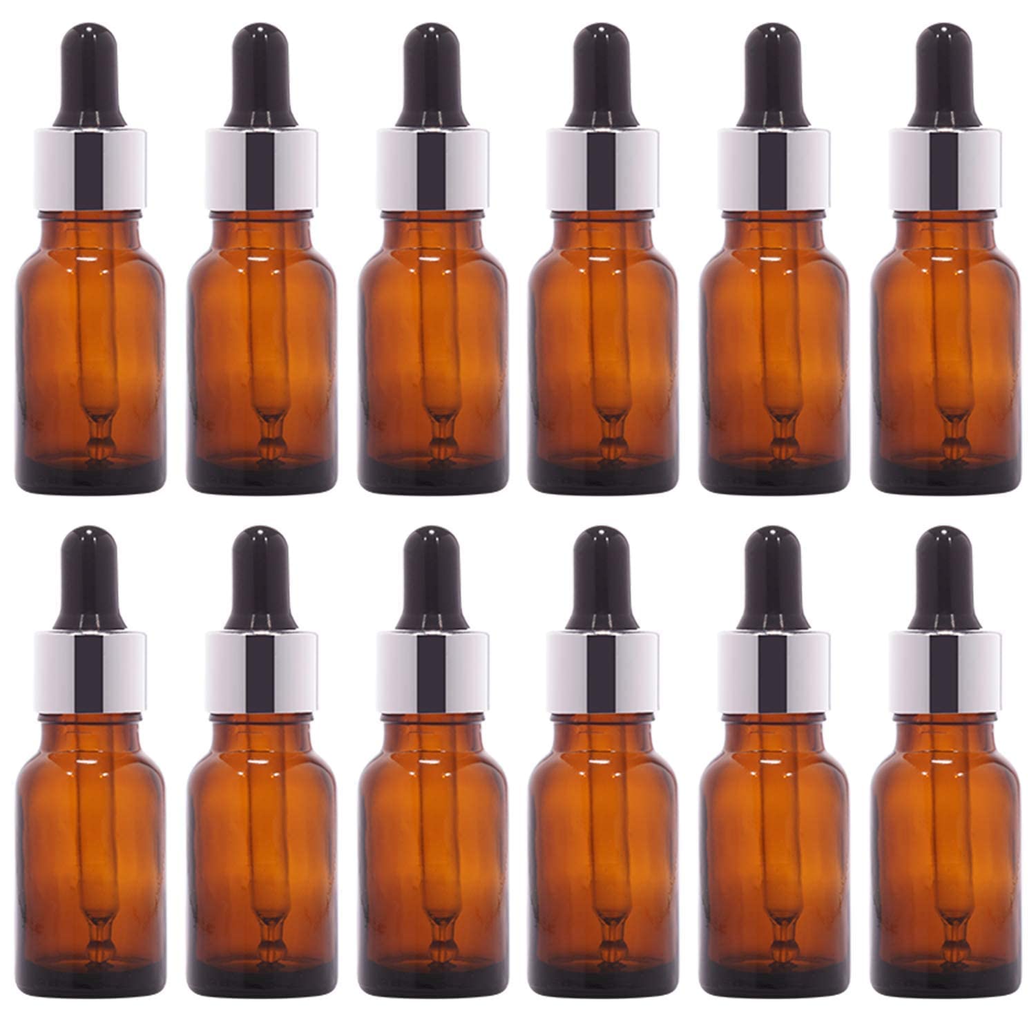 (SET OF 12 PCS 15 ML AMBER GLASS BOTTLES WITH Dropper and Cap for Essential Oils, Blends, DIY skin care, Cosmetics, Multipurpose Bottle for Home and Travel Purpose,100% LEAK PROOF-image-23