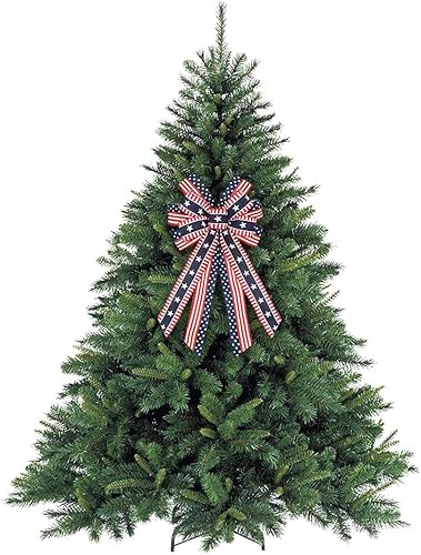 Miniatura 10 de ABTOLS Lazos patrióticos grandes para corona para puerta delantera, 4 de julio, rojo, azul, blanco, estrellas y rayas para corona, lazos patrióticos