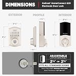 Kwikset HomeConnect 620 Z-Wave Long Range Enabled Keypad Smart Lock Convenient Keyless Entry, Customizable User Codes, Ring Alarm Compatible, Hub Required, Sold Separately Satin Nickel Traditional