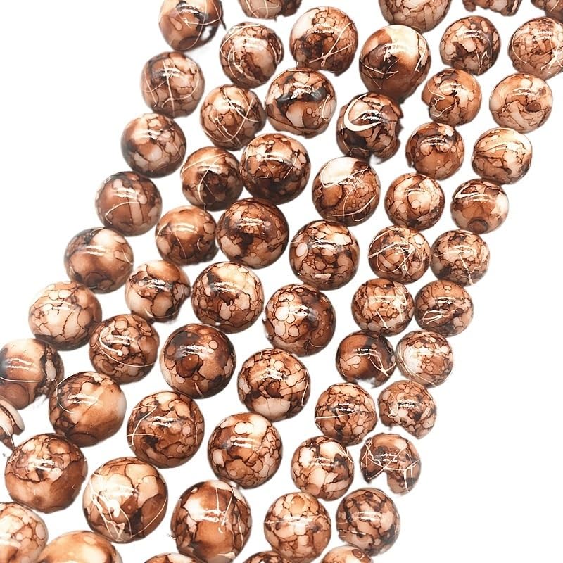 LYVQZPWLRsemillas de vidrio, Cuentas de vidrio redondas sueltas de 4, 6, 8 y 10 mm de diámetro, for hacer pulseras y collares.(10,4mm(100pcs))
