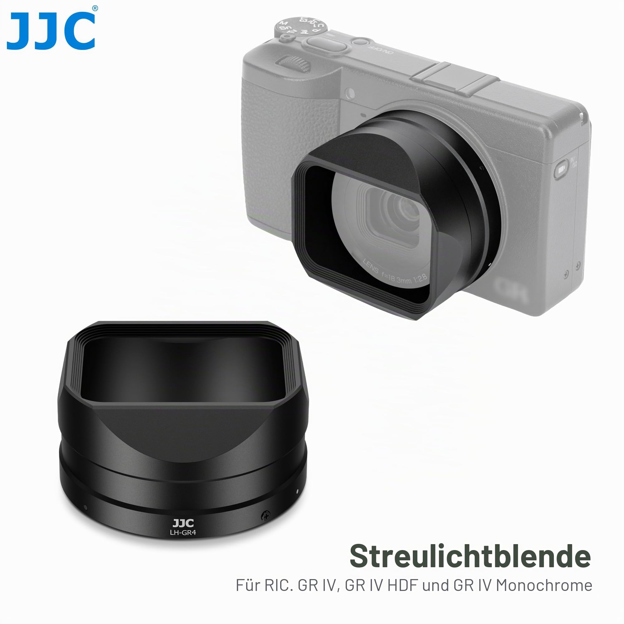 JJC Metall-Gegenlichtblende Kompatibel mit Ricoh GR IV GR4 GR HDF