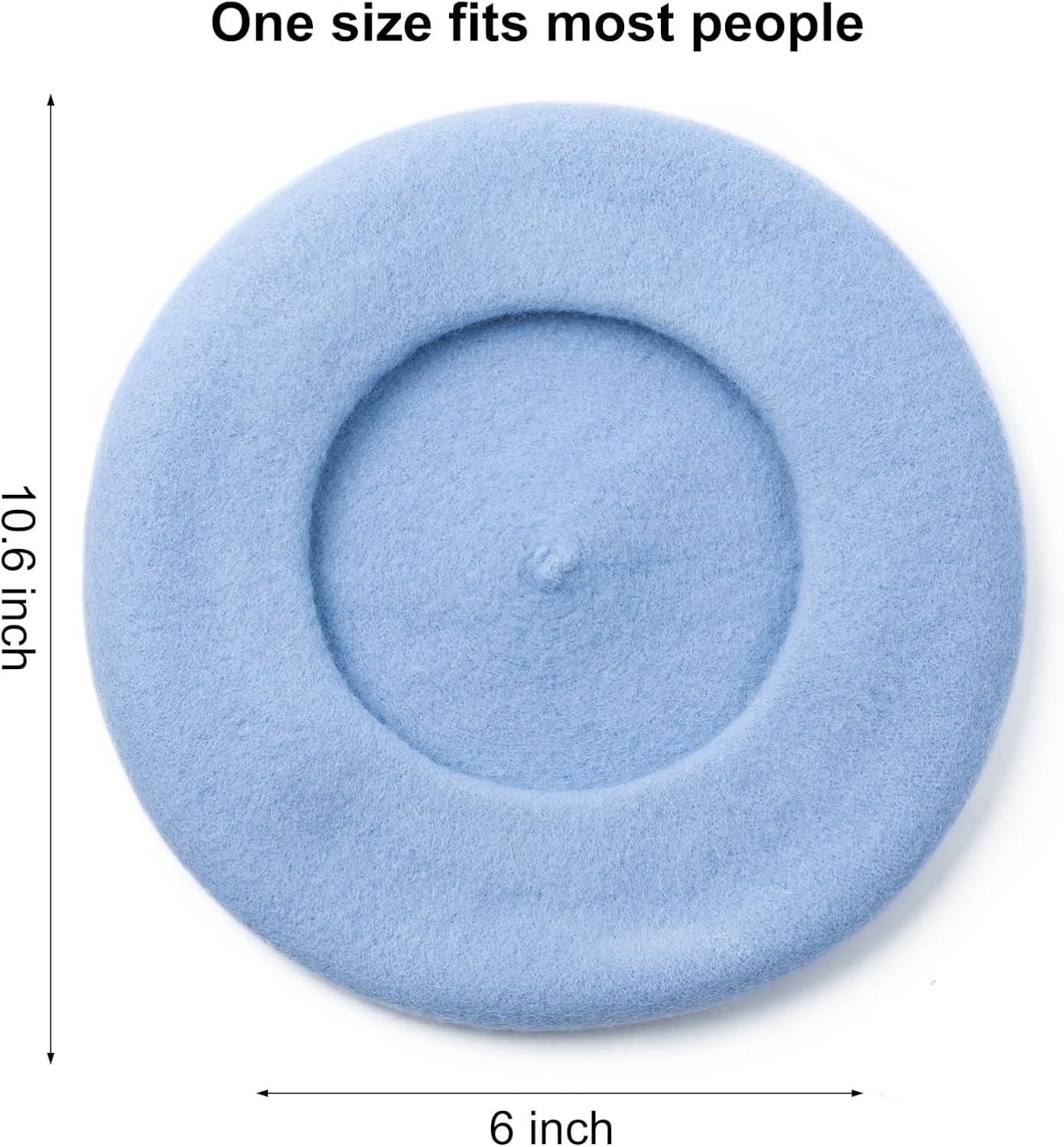 Sumolux Women Beret Hat Wool Vintage French Solid Color Classic Winter Cap - Image 4