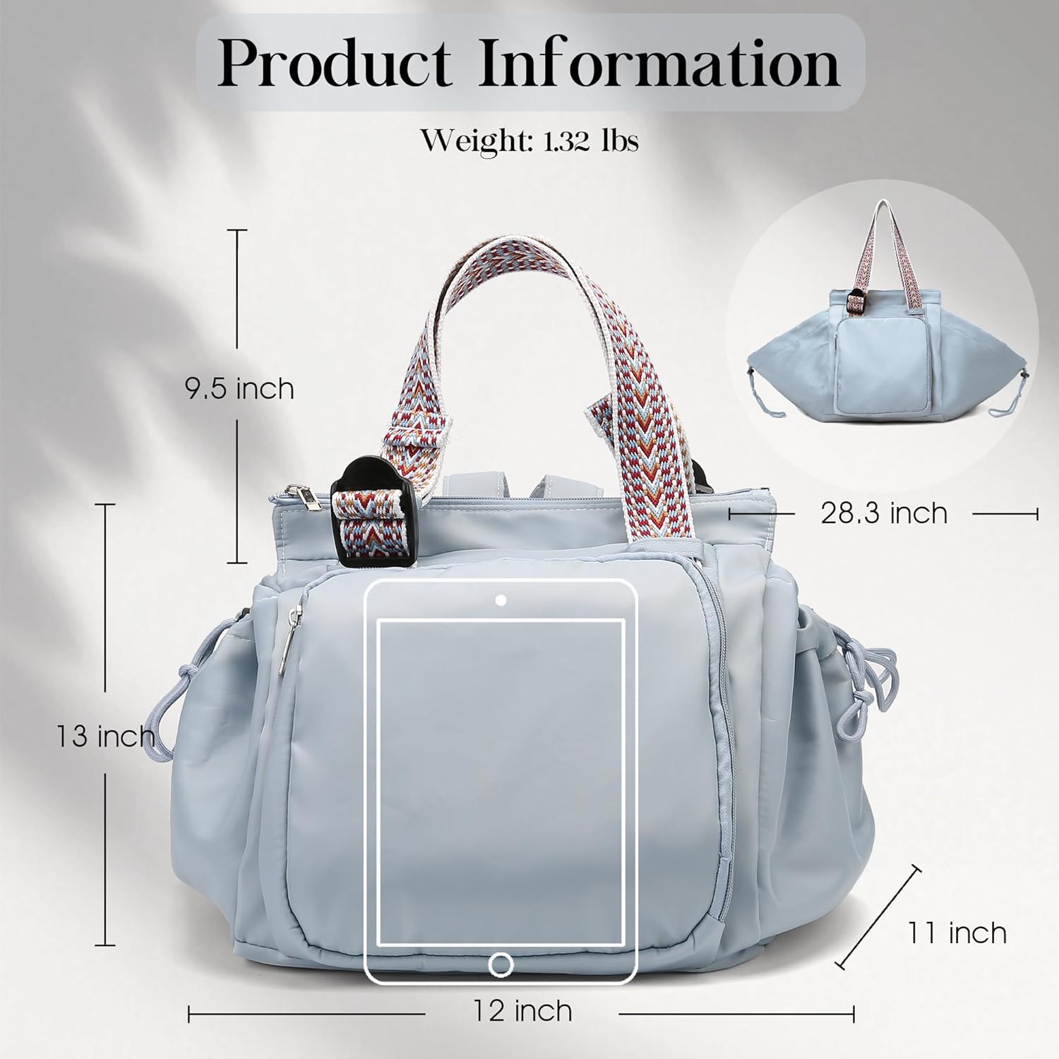 Everyday Bag Tote for Women, Spacious Diaper Bag with 16 Pockets, Durable Travel Bag, Sleek Work Shoulder Bag | 16 Pockets Org, Lay-Flat Design, 3-in-1 Versatility, Work & Travel Tote, Water-Resistant, Lightweight