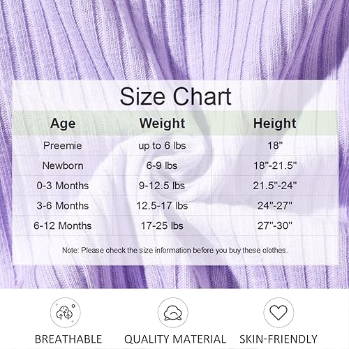 Miniatura 6 de fioukiay Ropa de bebé recién nacida prematura para niña, conjuntos de ropa de 3 piezas con volantes y pantalones