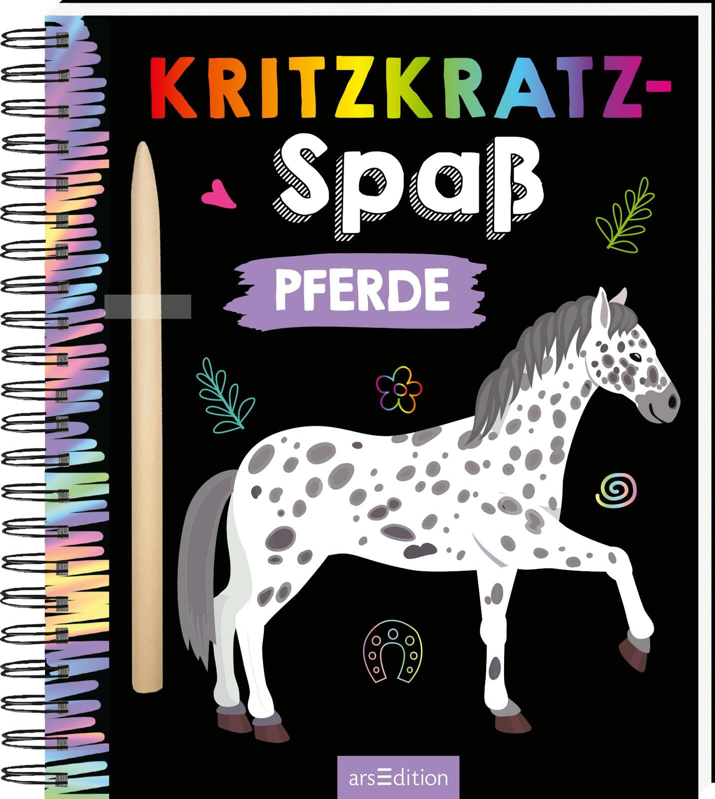 Kritzkratz-Spaß Pferde: Kreativer Kratzelspaß mit Malideen und Holzstift für Kinder ab 5 Jahren