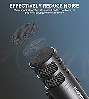 Vista 5 de MAONO Micrófono USB con auriculares de estudio, micrófono cardioide vocal de 192 kHz/24 bits, compatible con Mac y Windows, YouTube