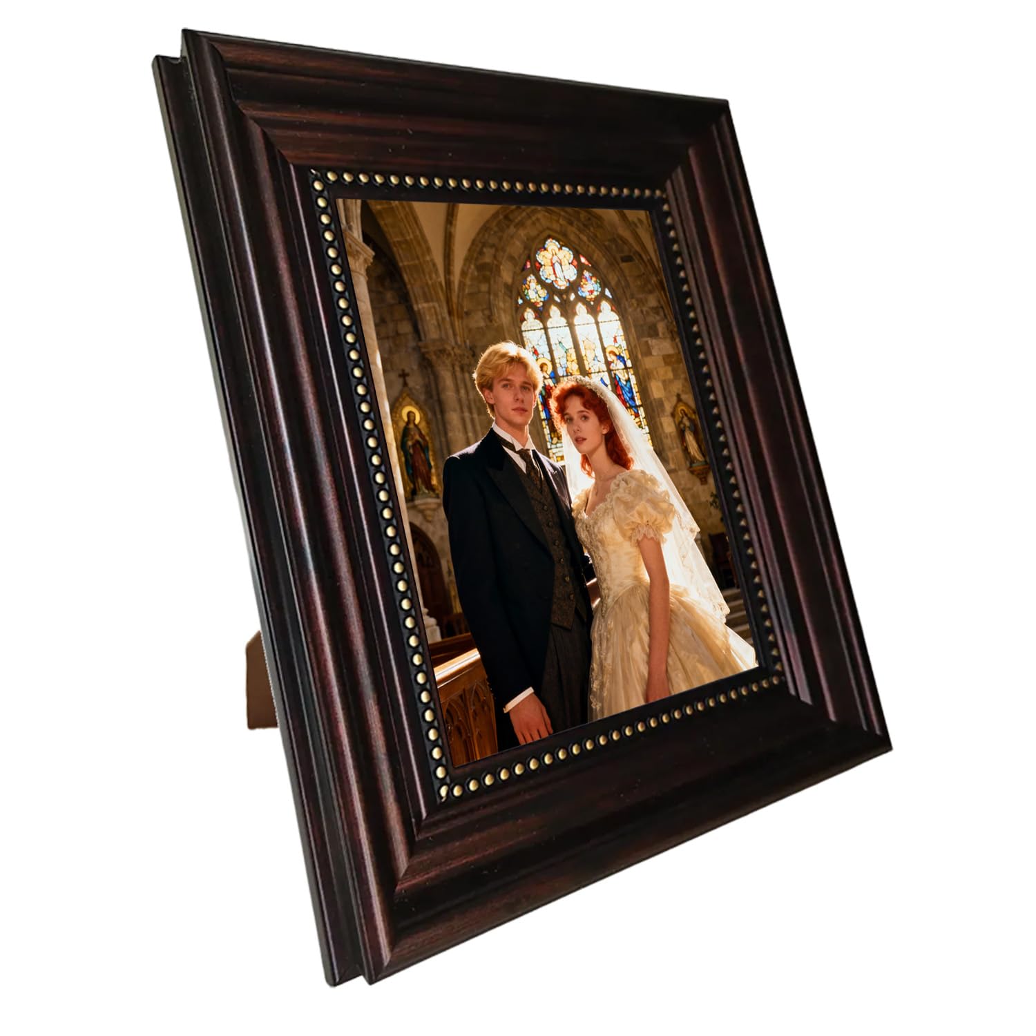 Pigpigfly Vintage Coffee Vintage Photo Frame, Antique Distressed 8X6 Inch Picture Frame For Tabletop & Wall, Elegant Resin Photo Frame With Ornate Details, Unique Home Decor Gift