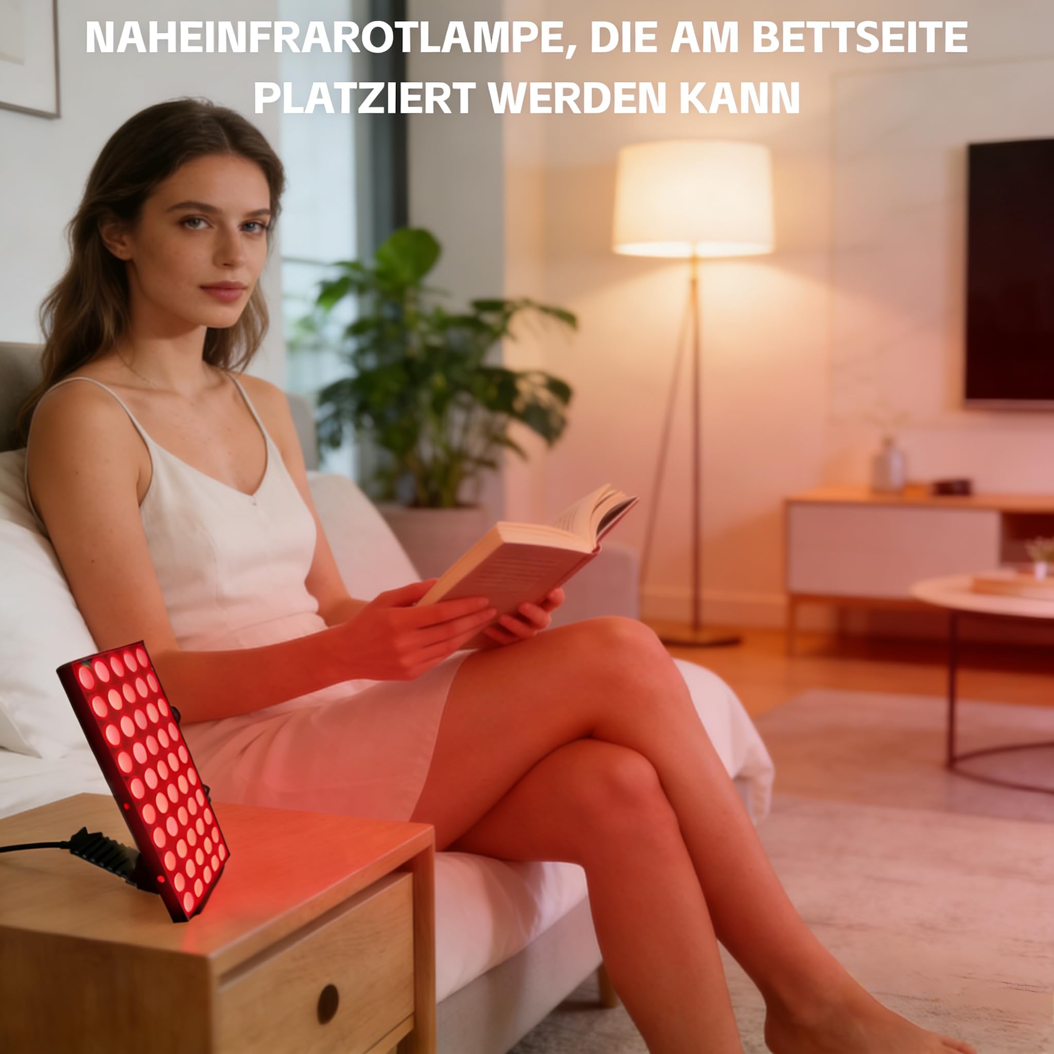 80 W 40 LED Near IR panel na podczerwień, 660 nm i 850 nm, podwójna fala, urządzenie do pielęgnacji domu z regulowanym timerem, w zestawie okulary ochronne do użytku domowego