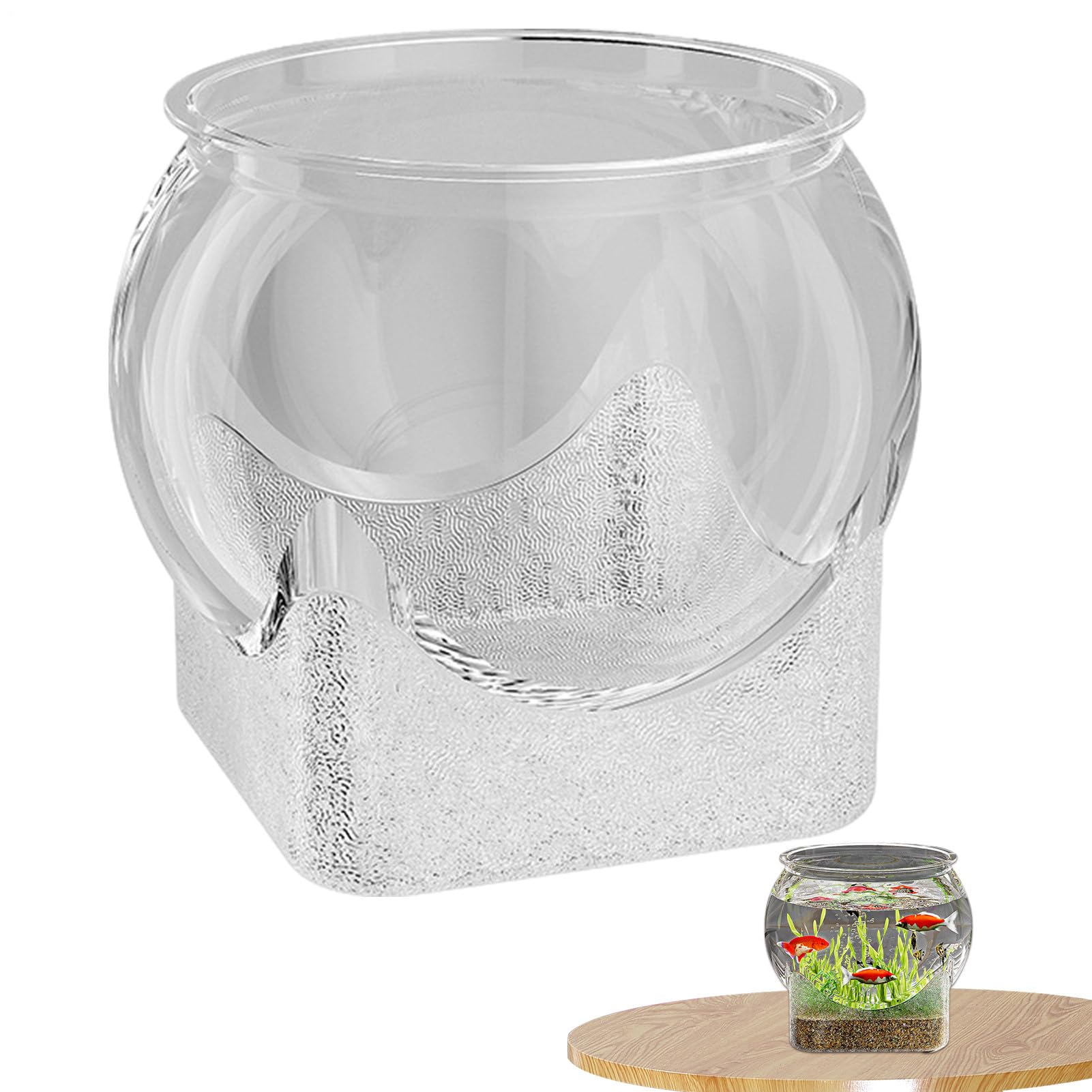 Bocal à poisson rond transparent pour chambre enfant et décoration saine