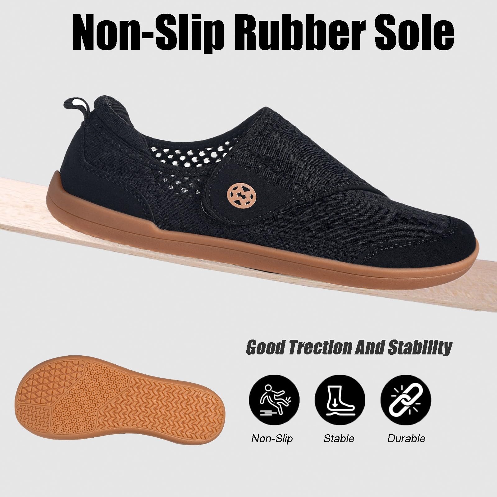 Diabetic Shoes for Women Men Extra Wide Breathable Lightweight Non-Slip Adjustable Comfortable Orthopedic Walking Sneakers Footwear Edema Arthritis Elderly Elderly - 5