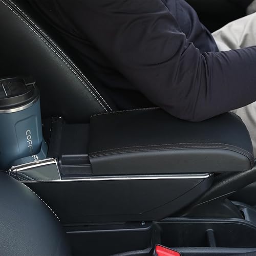 Miniatura 6 de para Nissan March Micra Apoyabrazos K13 Consolas centrales Reposabrazos Almacenamiento interior giratorio 2010-2022