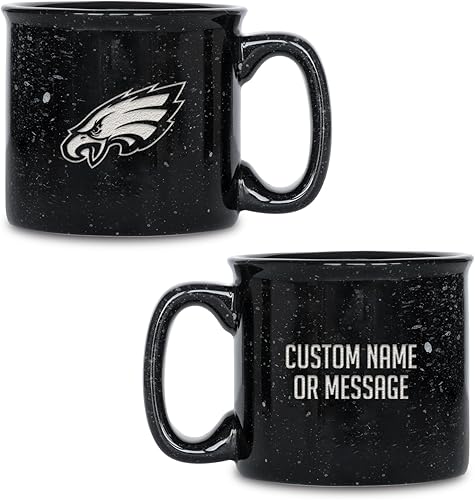 Miniatura 19 de Rico Industries NFL New York Giants - Taza de café personalizada de 12 onzas con logotipo grabado con láser profundo, taza de cerámica para acampar