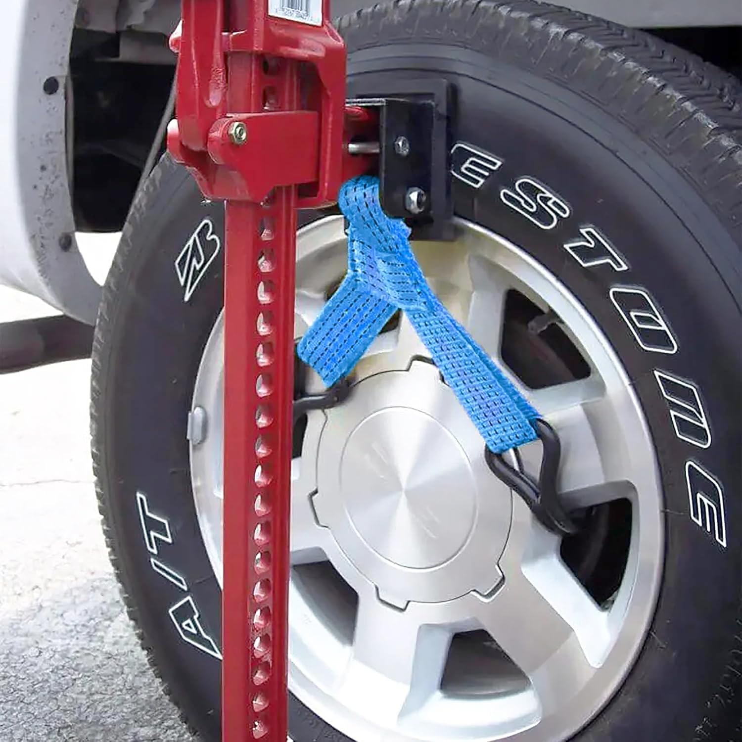 Kit de Accesorios para Gato de trinquete High-Lift: Base de Apoyo + Brida de Soporte + Enganche Ruedas