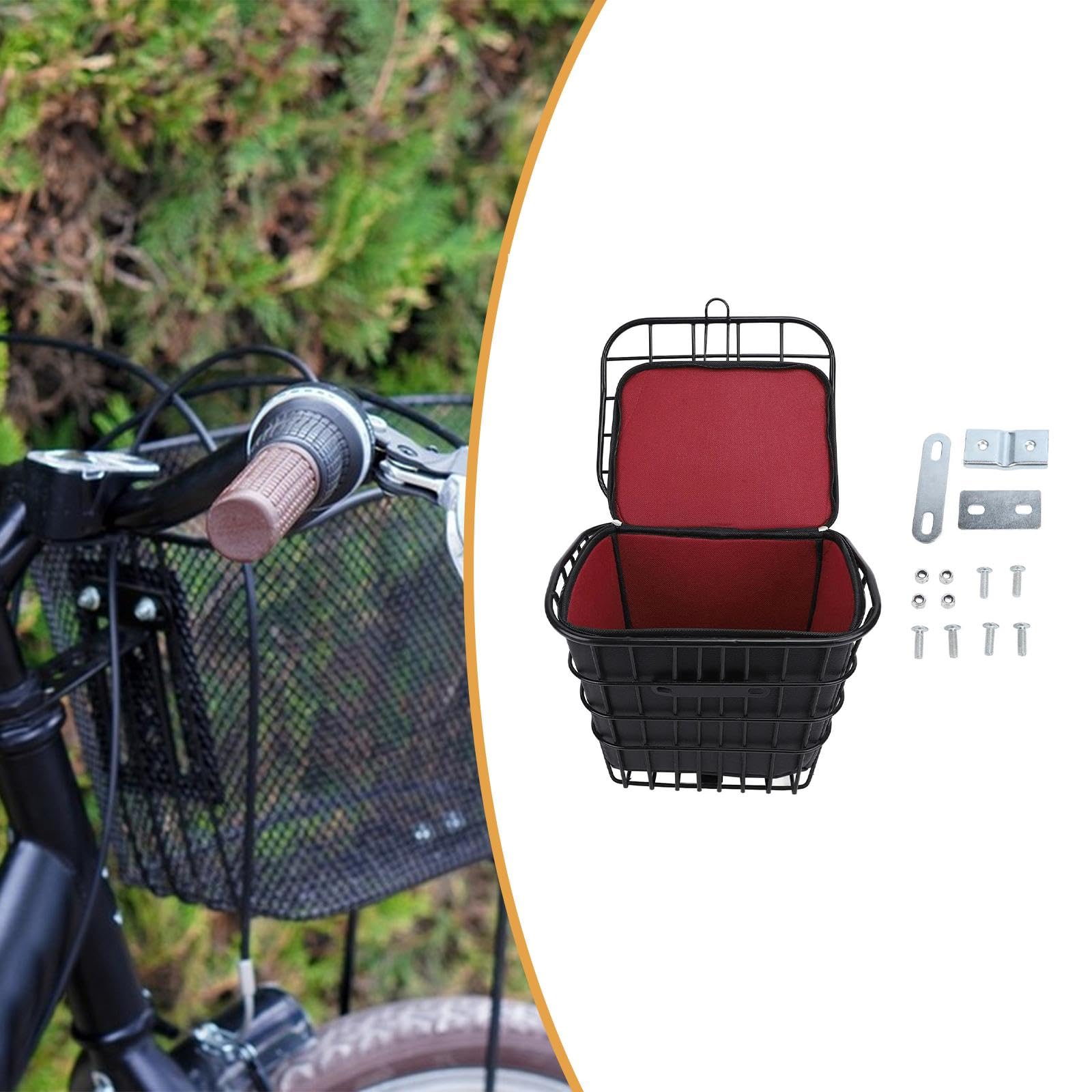 Cestino Portaoggetti Stabile con Borsa Interna, Organizer per Oggetti Vari di Facile Installazione per Attività in Bicicletta