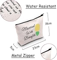 Vista 2 de JXGZSO Divertido Swinger Regalo Adulto Invertido Piña Maquillaje Bolsa Casado Con Beneficios Swingers Estilo de Vida Regalos, Casado con beneficios