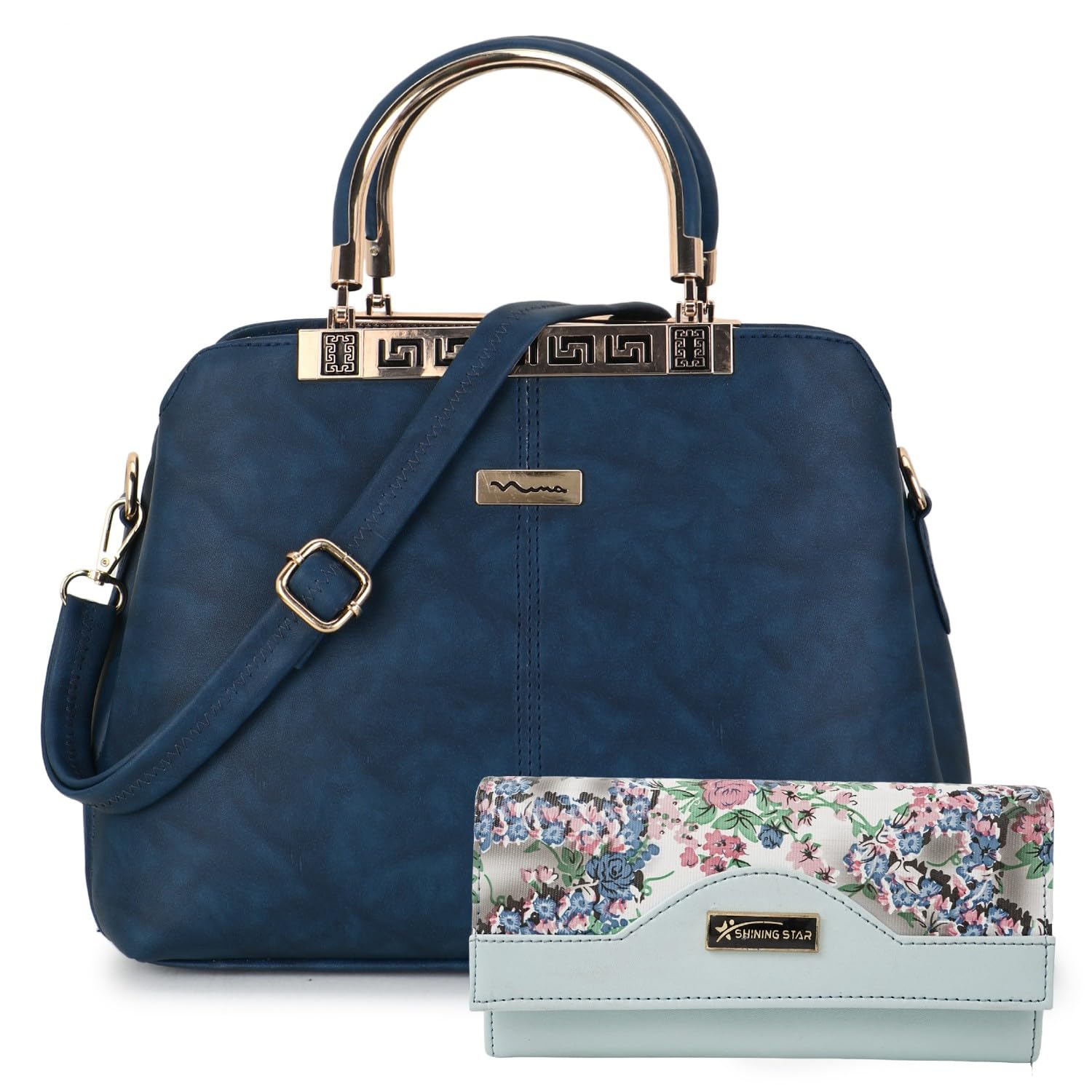 Shining Star SyntheticLeather Womens Satchel Bag | Ladies Purse Handbag | Women bags (Pack of: 2) (BLUE) (B0CMYVC63H) Amazon Price History, Amazon Price Tracker