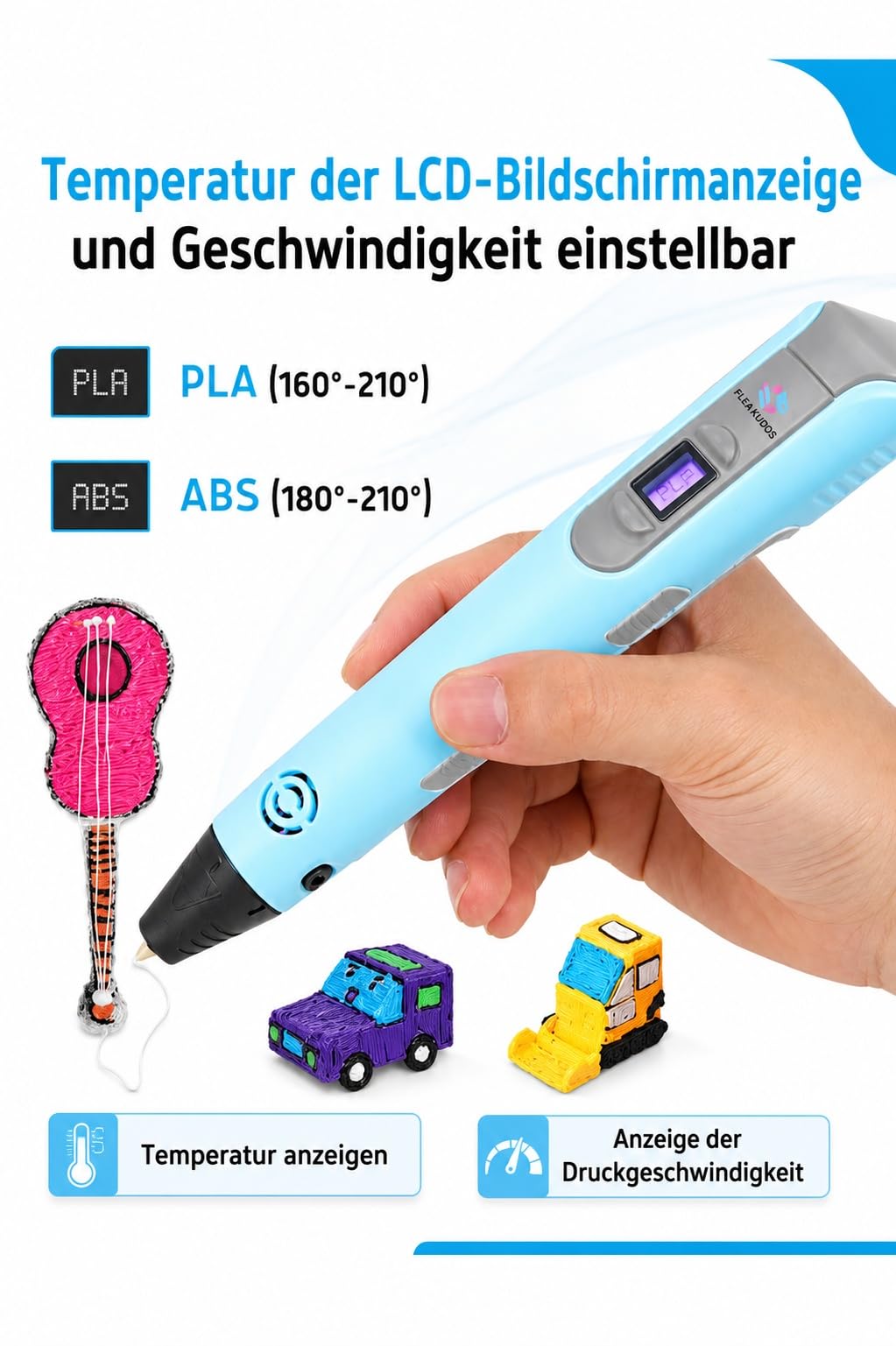 Generisch 3D Stift Kinder, 3D Stift Set, 3D Pen, Mit 15 Farben, + Malbuch | Kindergeschenk
