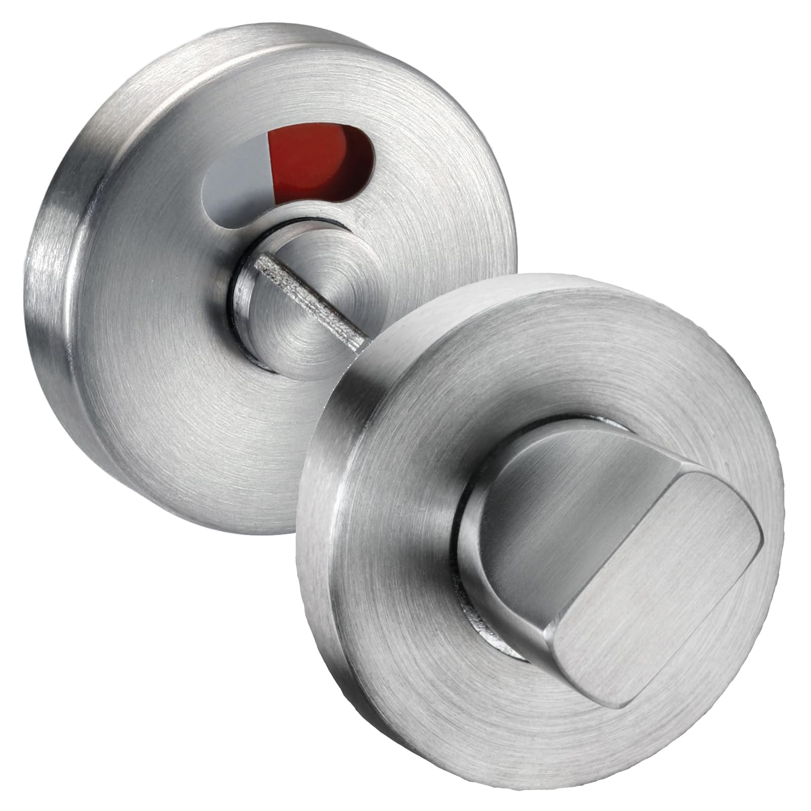 Access Hardware Matt Black Satin Stainless Steel Bathroom Thumb Turn And Release With Indicator 10Mm