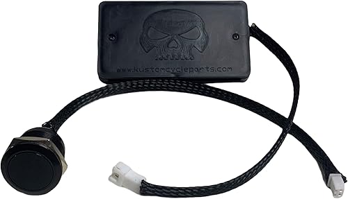 Kustom Cycle Parts Mando a distancia universal para puerta de garaje hecho para adaptarse a los modelos Harley Davidson Touring. Botón de perfil