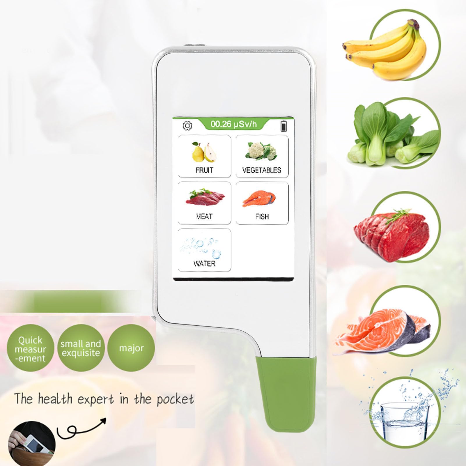 SUNGOOYUE Detector Digital de Nitrato y Medidor TDS Para Analizar Agua Potable y Alimentos, Conveniente Para Viajes Actividades Al Aire Libre