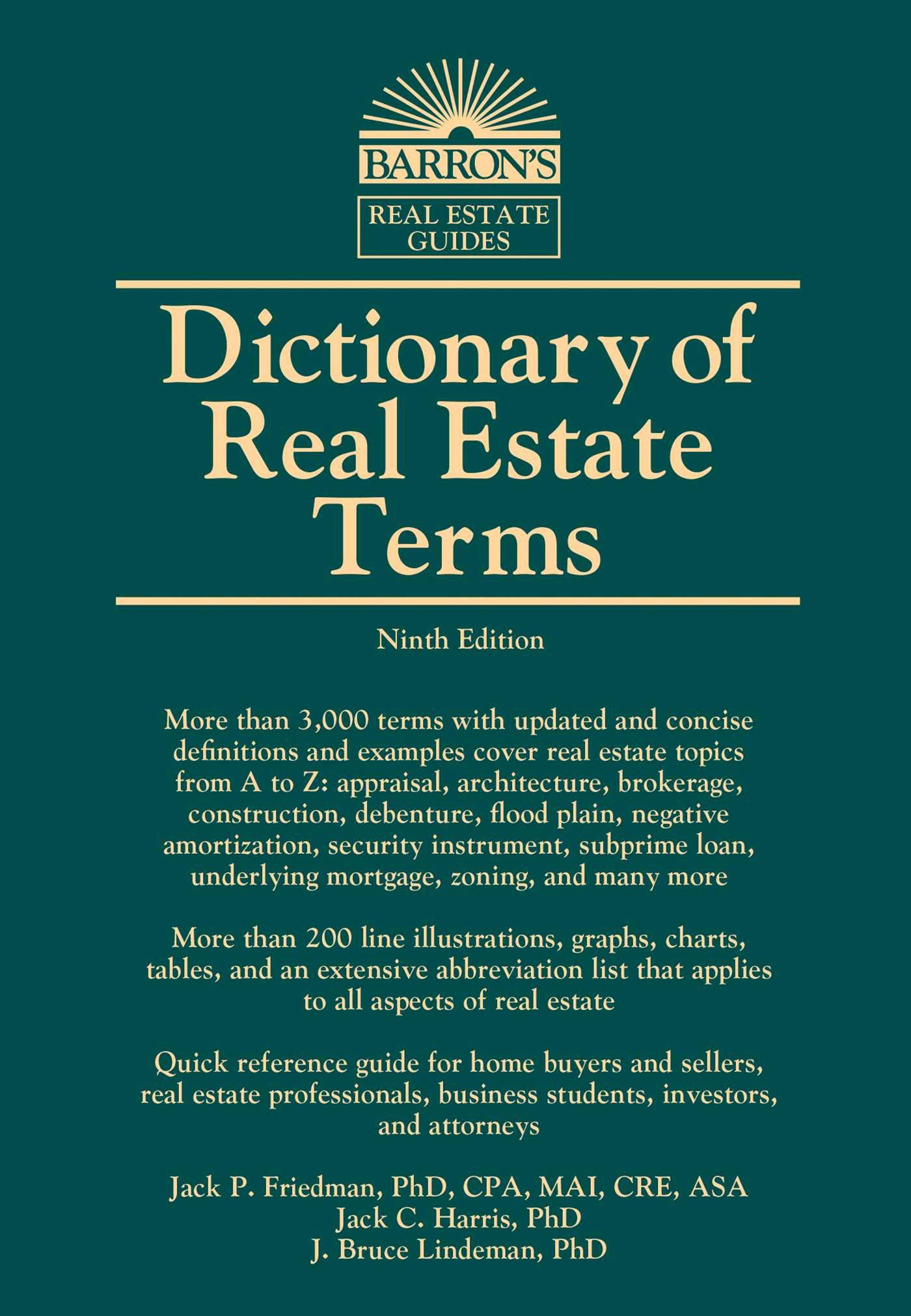DICTIONARY OF REAL ESTATE TERMS Paperback – 1 July 2017