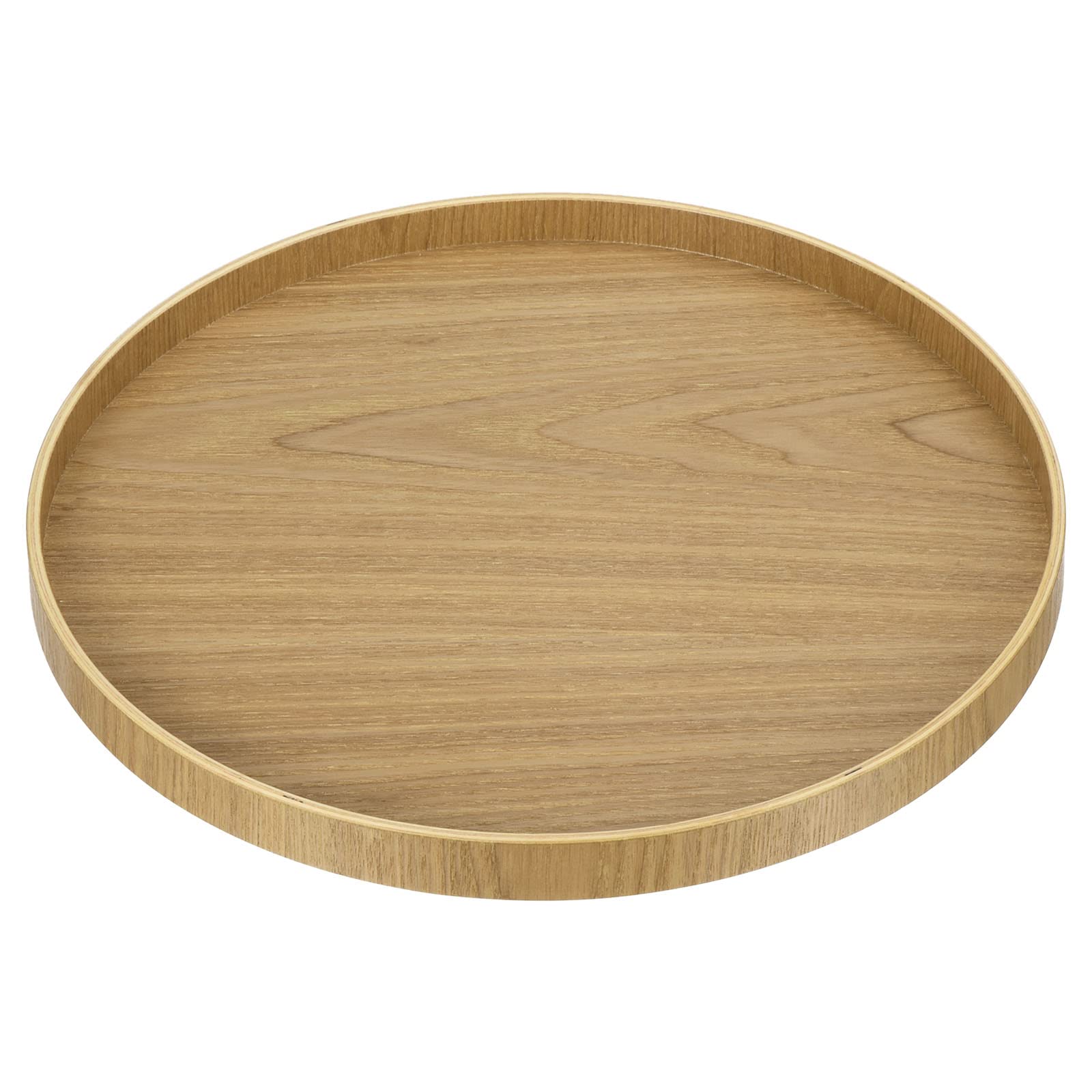 PATIKIL Legno Vassoio Vassoio 12", Rotondo Decorativo Piatto per Casa Arredamento Cucina Tavolo Porta Candele