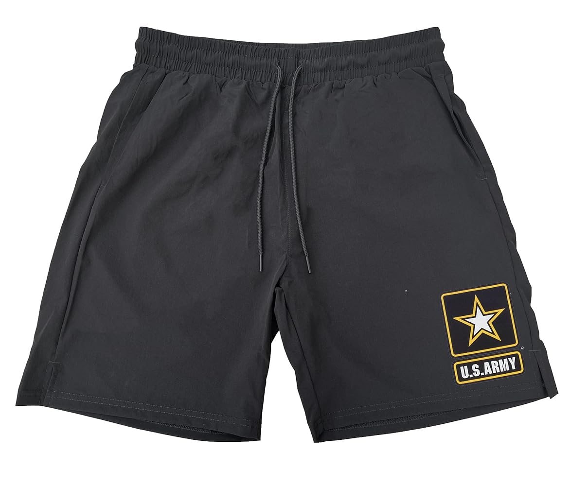 Koyotee Men's US Army Logo Black Athletic Nylon Running