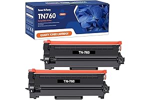 TN760/730 Toner Cartridge Set Compatible with Brother TN760, TN730 Black Toner Cartridge...
