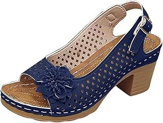 Generic Heeled Sandals For Women Dressy Summer Open Toe Ankle Strap Chunky Heel Comfortable Party Dress Wedding Pumps Shoes