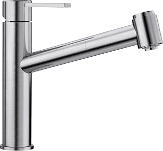 Blanco 523119 Ambis-S Kitchen Mixer Tap, Brushed Stainless Steel | [5.2 x 30.9 x 23.1 cm] | Change from clear jet to showe...
